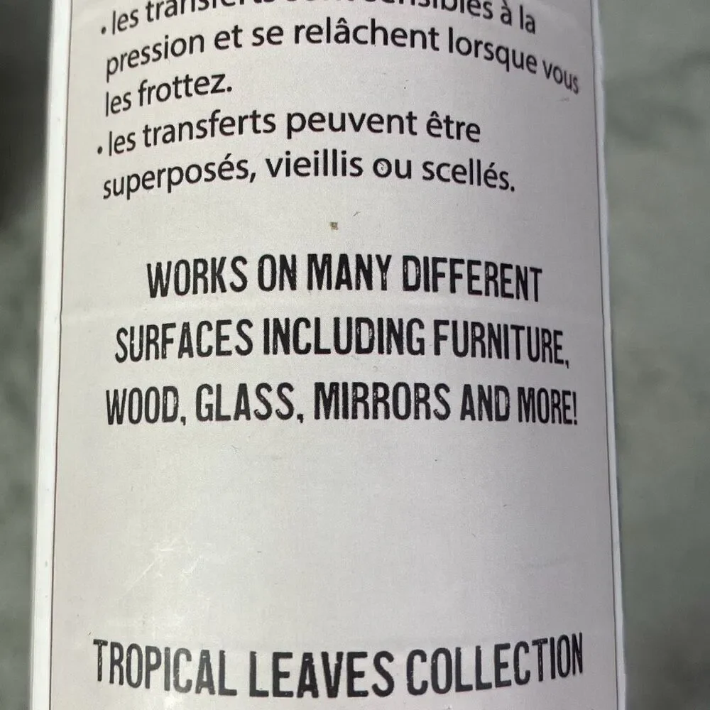 Dixie Belle Tropical Leaves Transfers NIB